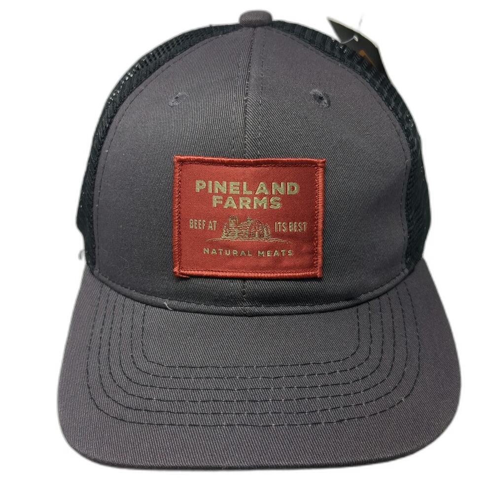 NISSI CAPS Gray Black One Size Trucker Hat Pineland Farms Beef Natural Meats